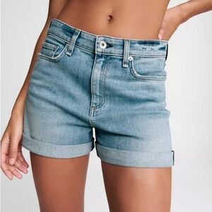 Hollister Curvy High Rise 3"  Blue Denim‎ Shorts Size 28 7/6 #051